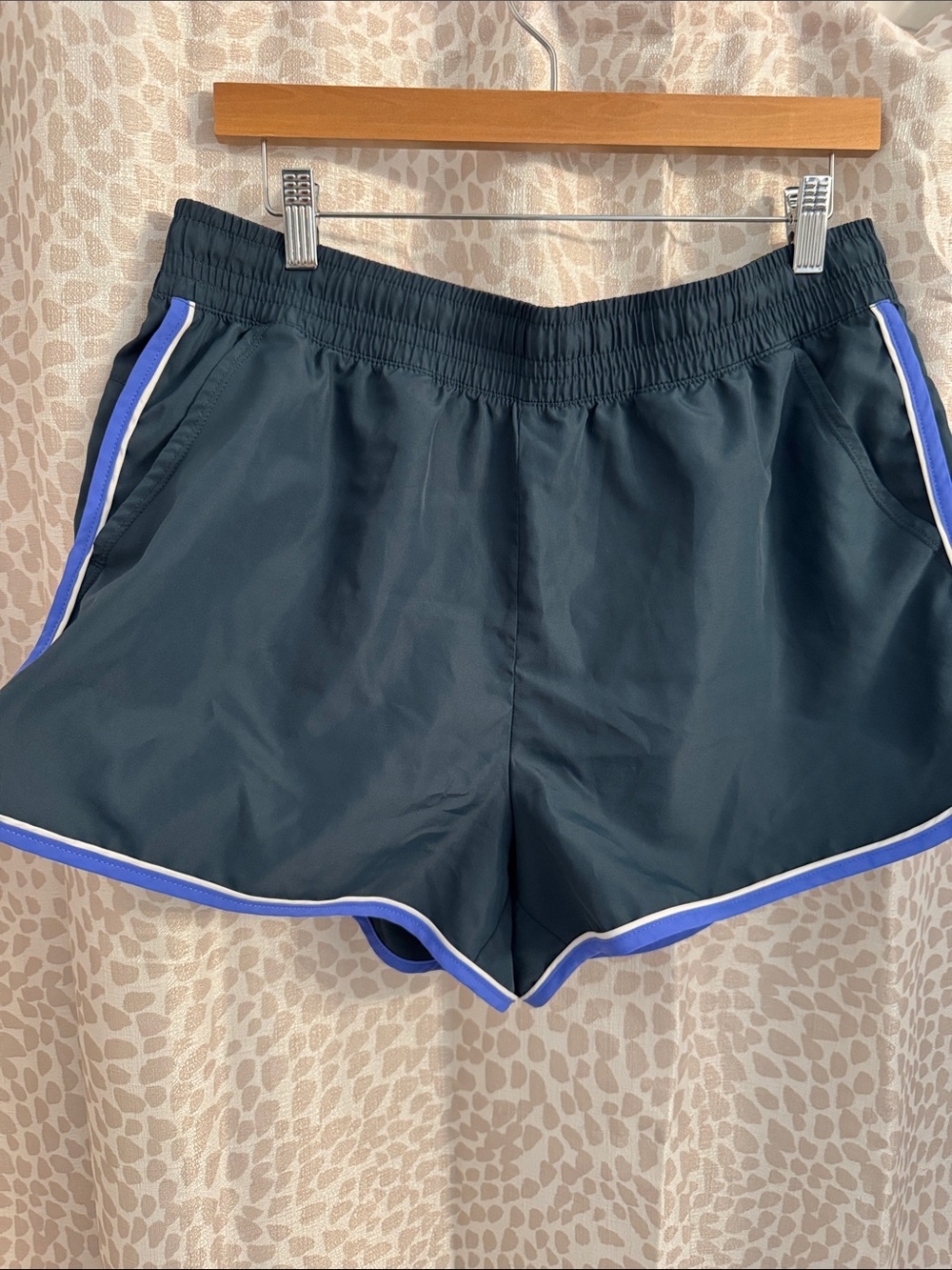 Athletic Navy Women’s Shorts with Blue and White Trim